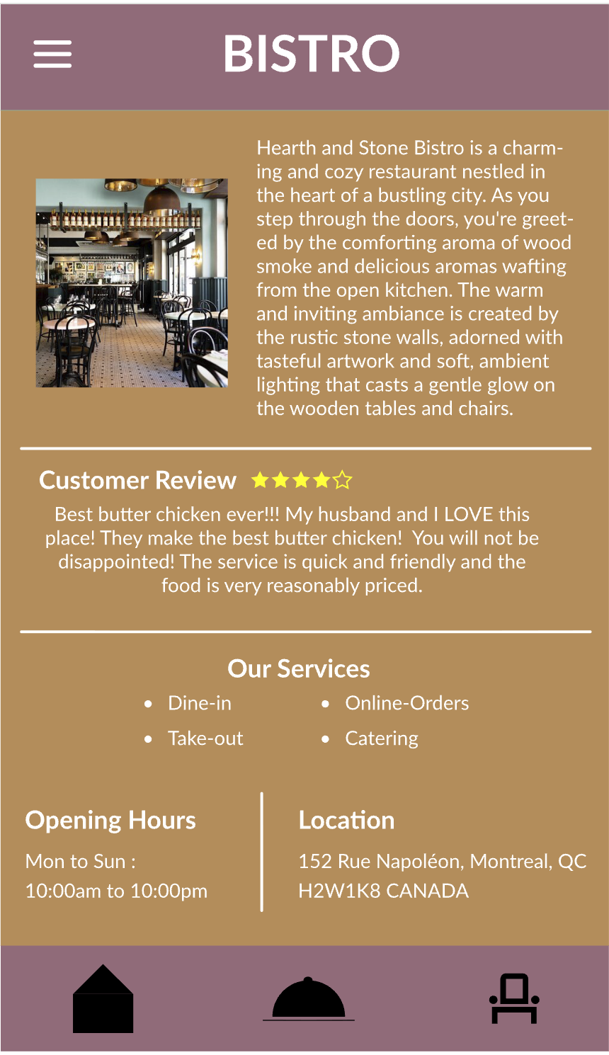 Bistro Details